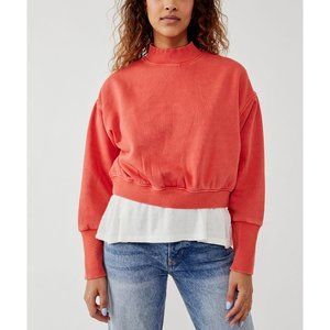 Free People Nikki Sweatshirt / Tiger Red